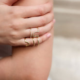 Sterling Silver Open Cuff Pave Ring